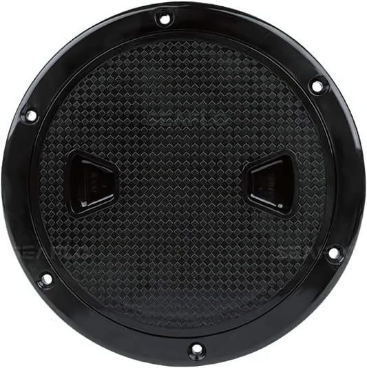 4" - 8" Black Circular Non Slip Inspection Hatch W/Detachable Cover (4")